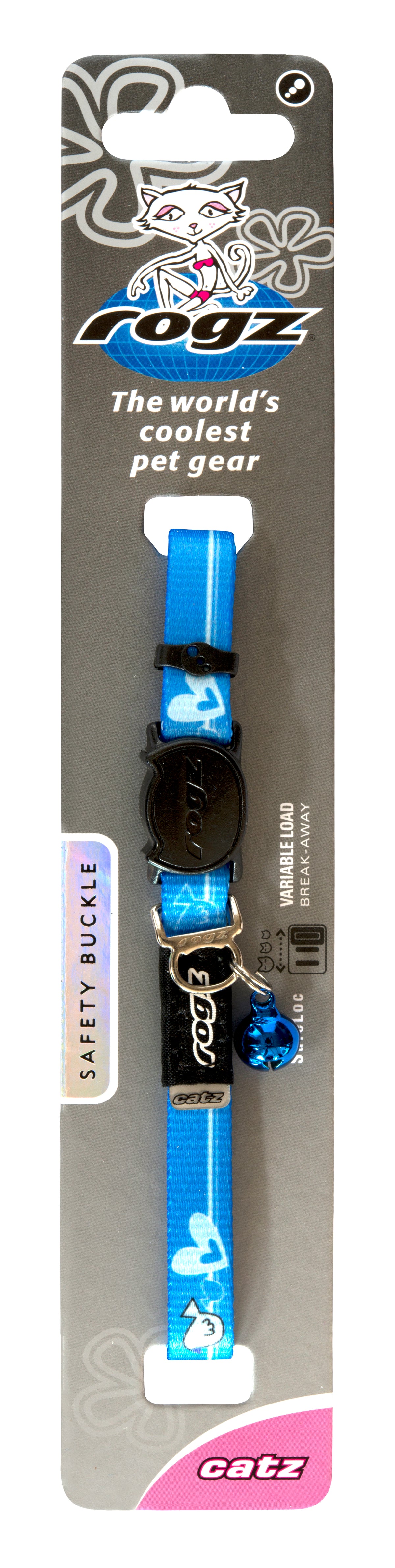 Rogz KiddyCat Safeloc Collar Royal Birds - RSPCA VIC