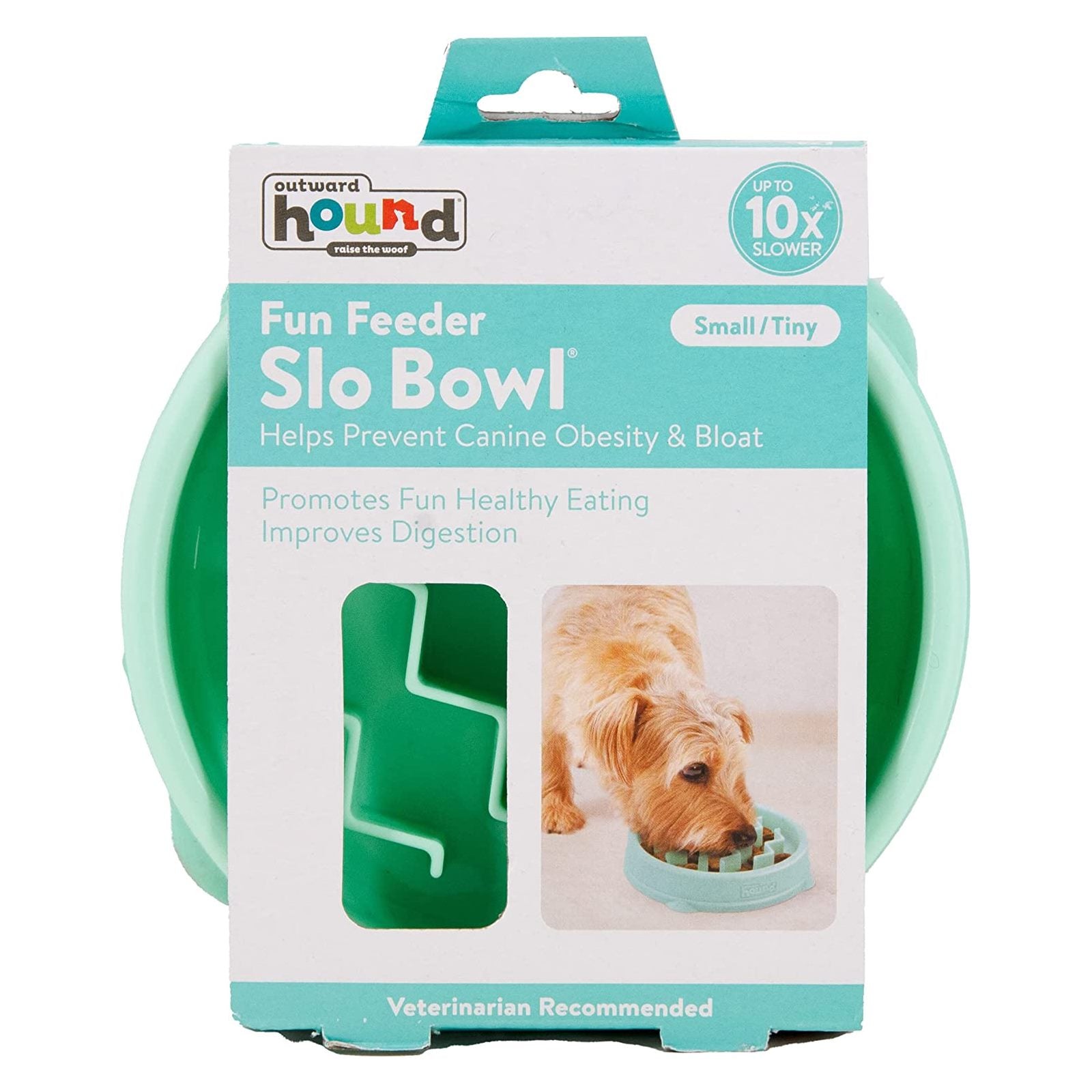 Outward Hound Slow Feeder Dog Bowl Mint Small - RSPCA VIC