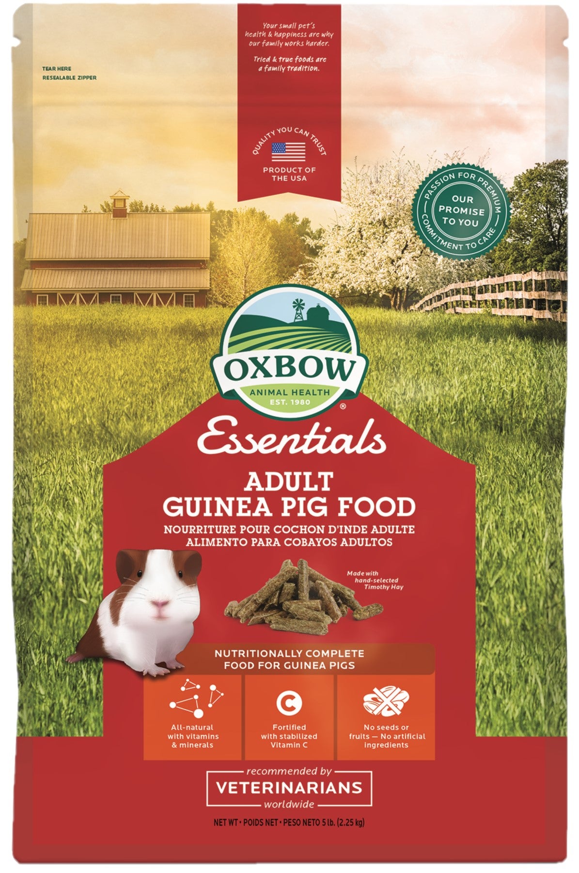 Oxbow Adult Guinea Pig Food 2.25kg RSPCA VIC