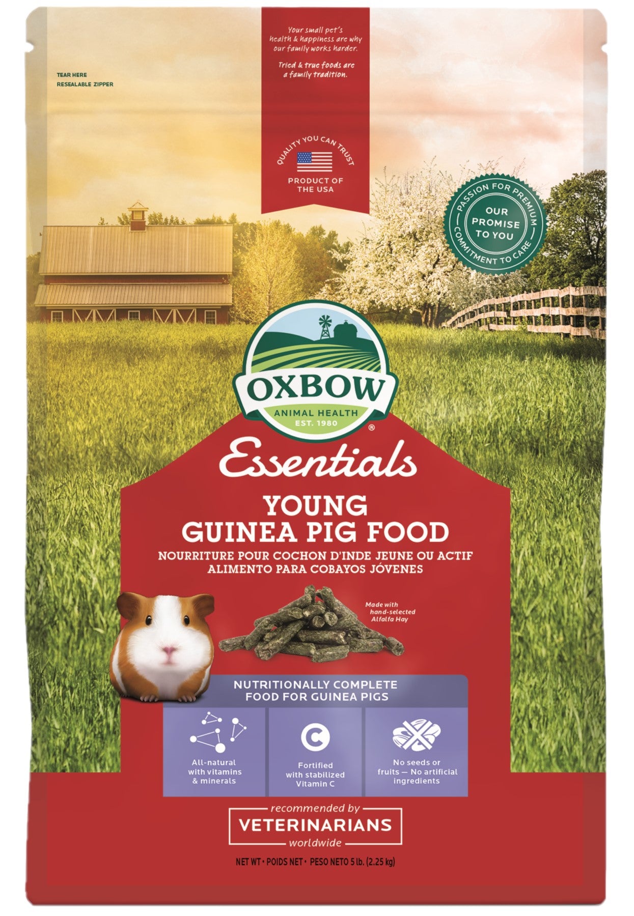 Oxbow Young Guinea Pig Food 2.25kg - RSPCA VIC