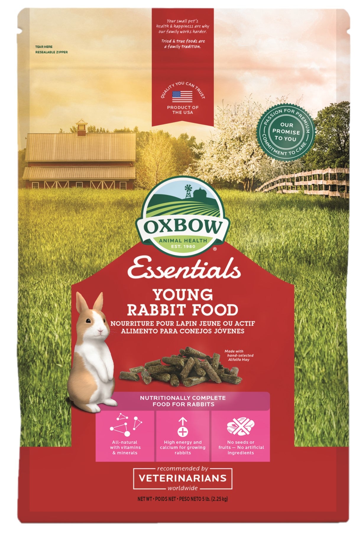 Oxbow Young Rabbit Food 2.25kg - RSPCA VIC