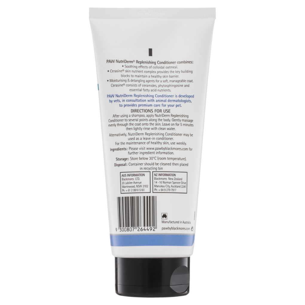 PAW Nutriderm® Replenishing Conditioner 200mL - RSPCA VIC
