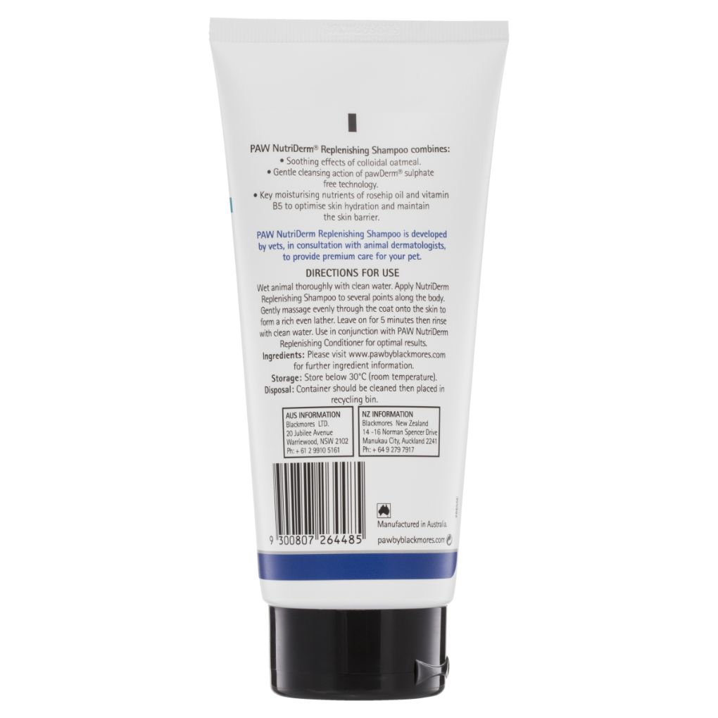 PAW Nutriderm® Replenishing Shampoo 200mL - RSPCA VIC