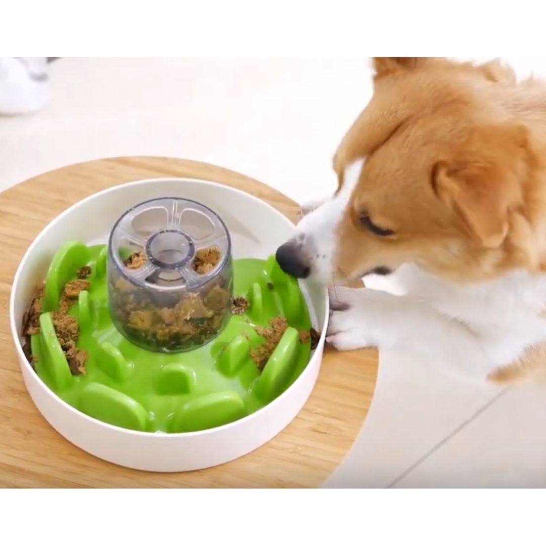 Dog Enrichment Toy SPIN UFO Maze Interactive Dog Bowl and Slow