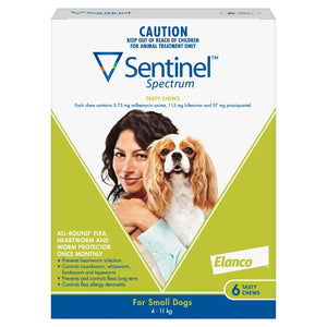 Sentinel Dogs 4-11kg Green 6pk