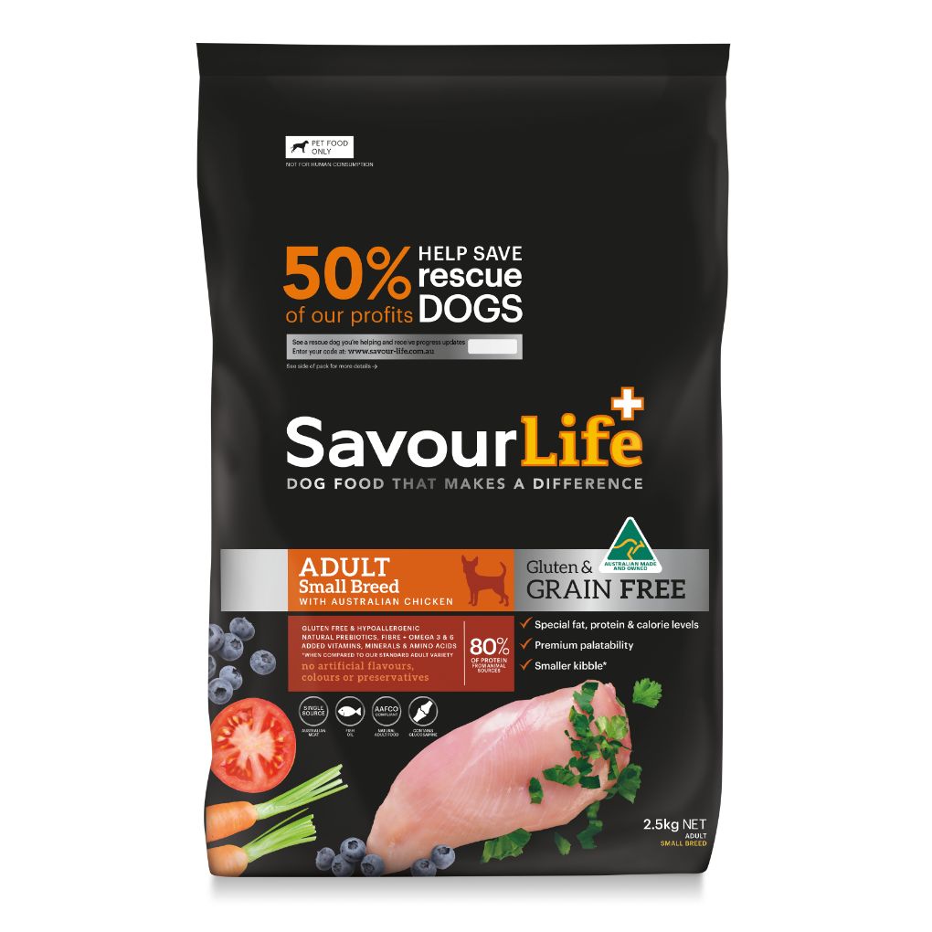 Savourlife Grain Free Small Breed Adult Dog Food 2.5kg - RSPCA VIC