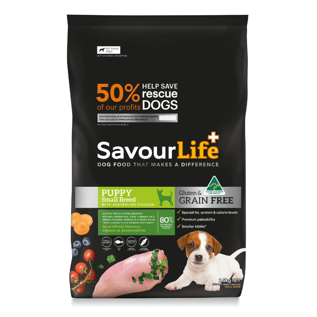 Savourlife Grain Free Small Breed Puppy Food 2.5kg - RSPCA VIC