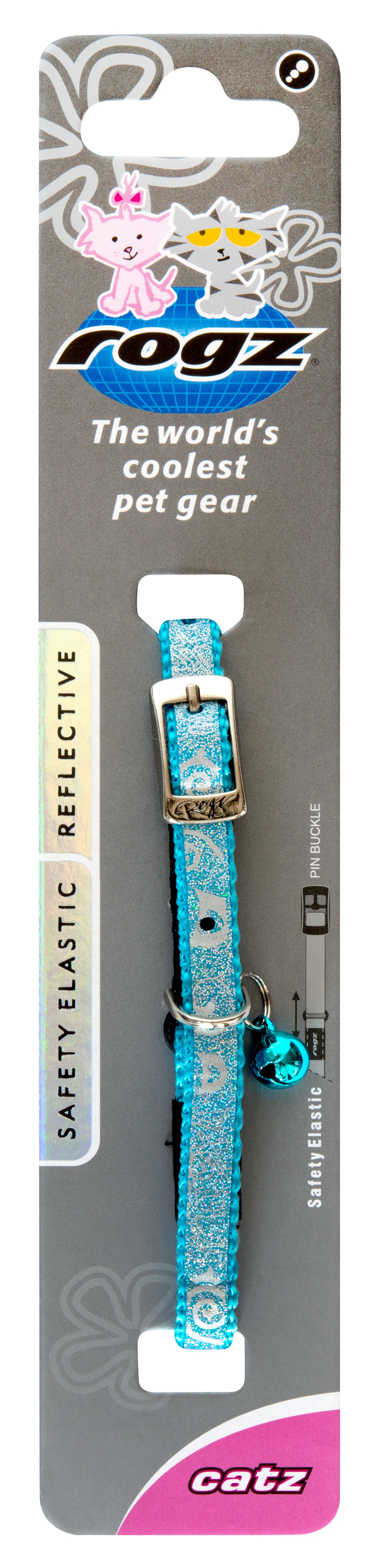 Rogz SparkleCat Collar Turquoise - RSPCA VIC
