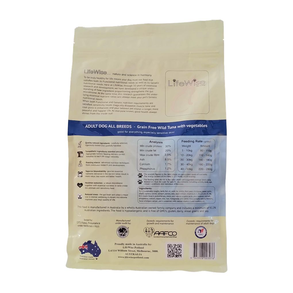 Lifewise Wild Tuna with Vegetables Grain Free Dog Food - RSPCA VIC