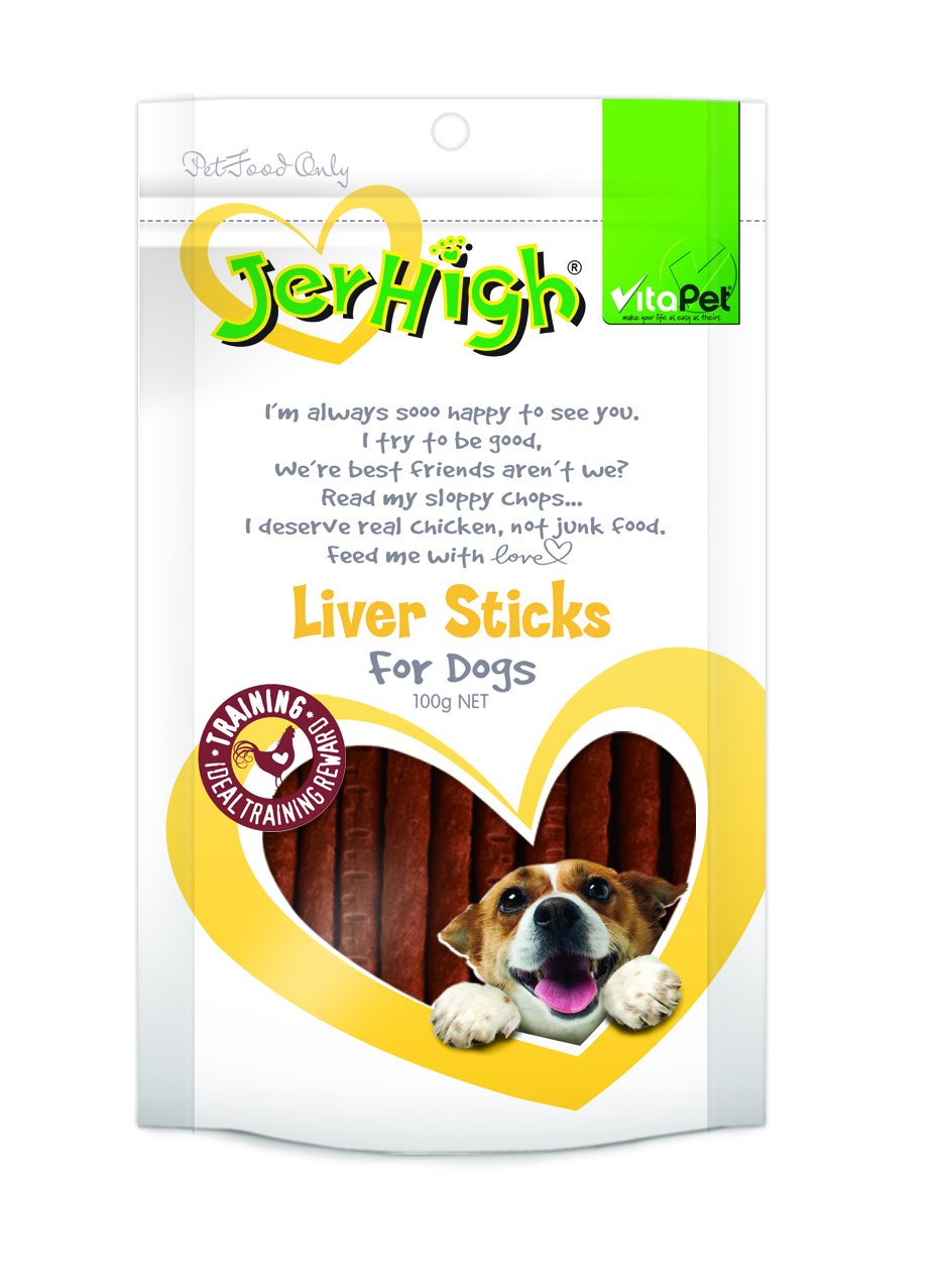 Vitapet Jerhigh Liver Sticks 100g - RSPCA VIC