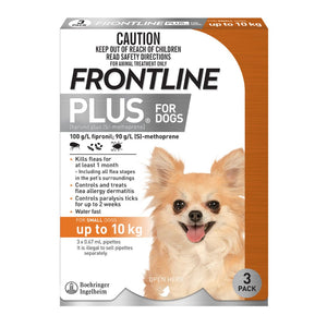 Frontline Plus Dog 0-10kg Orange 3 month