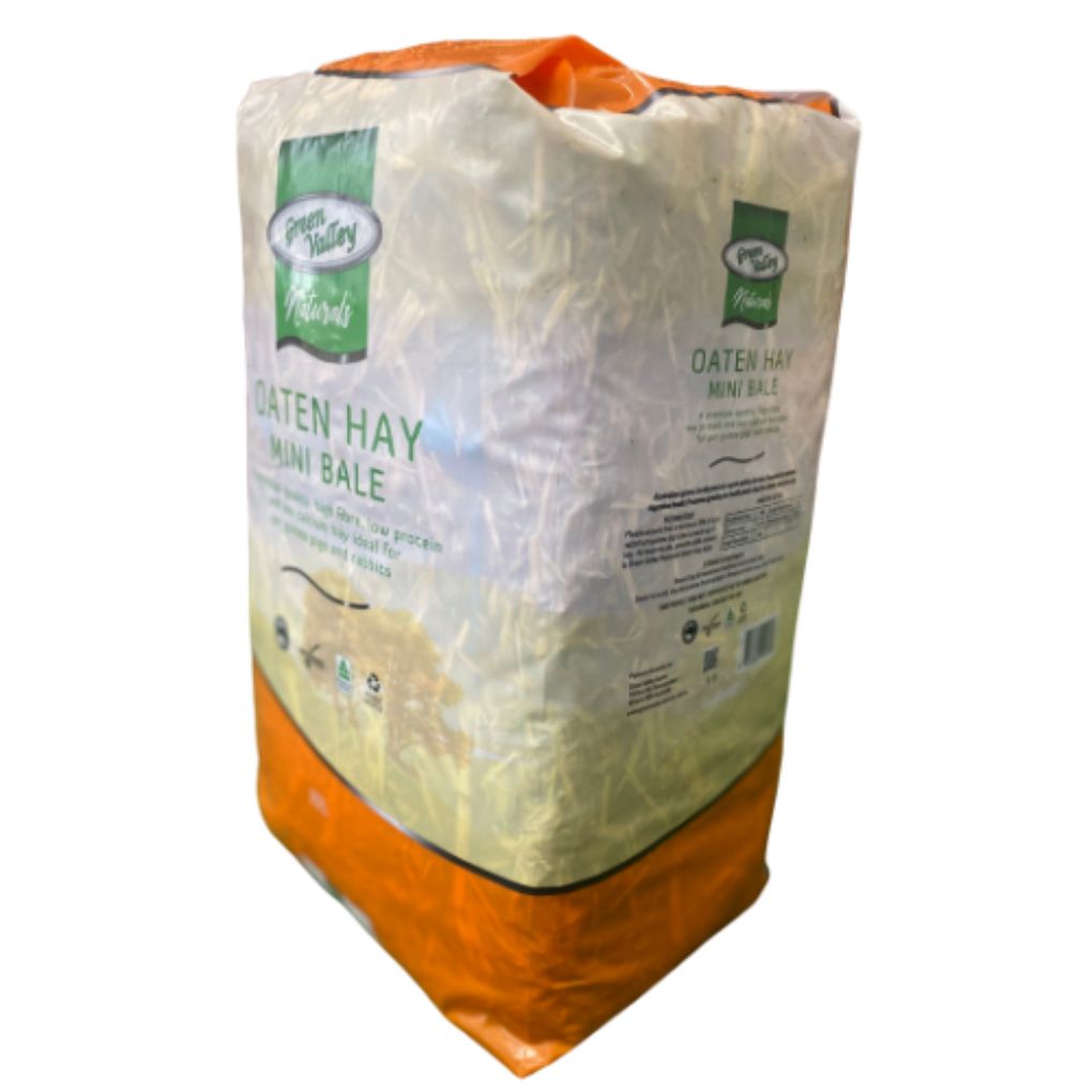 Green Valley Naturals Oaten Hay Mini Bale 22L - RSPCA VIC
