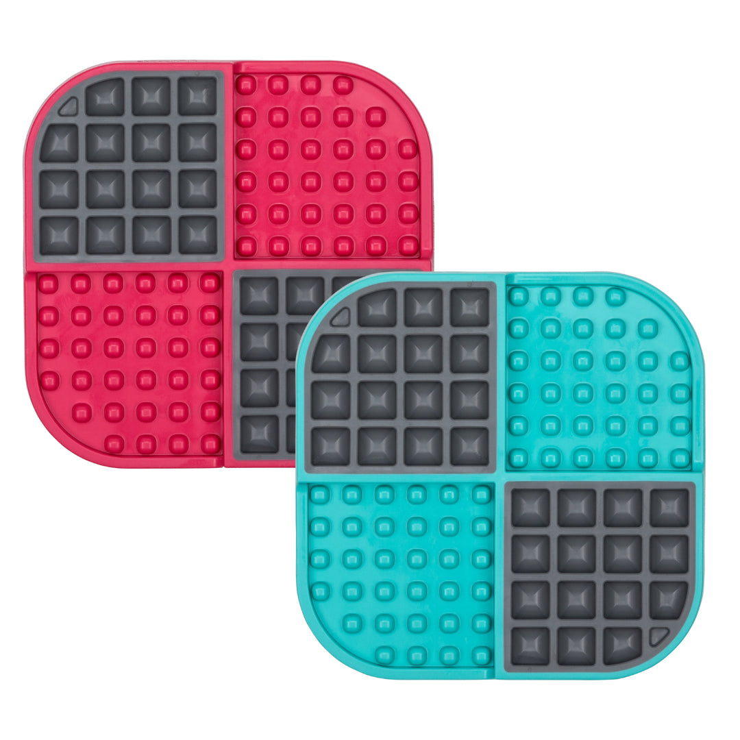 Cat Enrichment Toy LickiMat Slomo Wet & Dry Double Slow Food Cat Bowl - RSPCA VIC